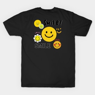 smile,smiley face pattern, oil paintng T-Shirt